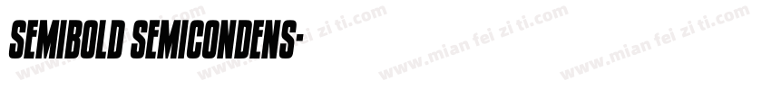 SemiBold SemiCondens字体转换
